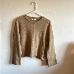Madewell Cozy Tan Crew Neck Sweater